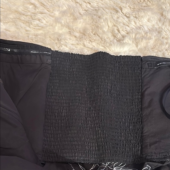 Floral Black and White Strapless Top - Picture 4 of 6